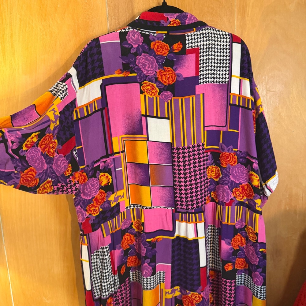 Freestyle Vintage Patchwork Floral Houndstooth Mi… - image 8